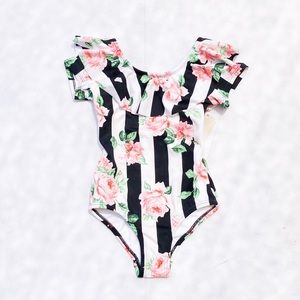 Girl’s One Piece Swimsuit Pink Rose